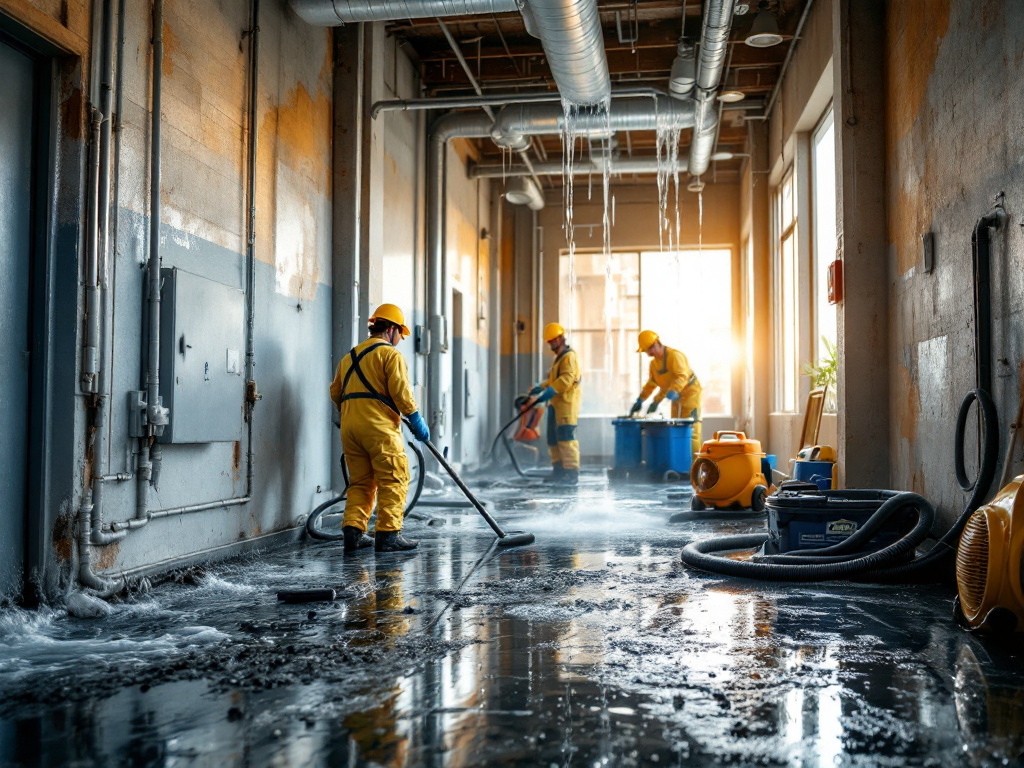 commercial burst pipe cleanup
